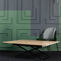 Стол-трансформер Levmar Apollo D89/S53 (дуб сонома/черные опоры)