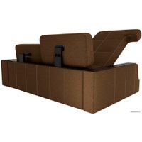 Угловой диван Лига диванов Брюссель 29388 (левый, микровельвет, коричневый)