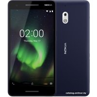 Телефон Nokia 2.1 (синий/серебристый)