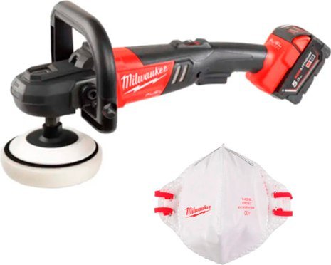 

Полировальная машина Milwaukee M18 FAP180-502X Fuel 4933451550P238 (с 2-мя АКБ, кейс)
