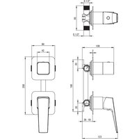 Душевая система  Deante Blur Titanium NQL D9YK