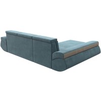 Угловой диван Лига диванов Лига-032 левый 121644L (велюр, бирюзовый/бежевый)