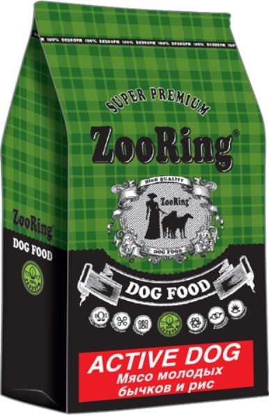 

Сухой корм для собак ZooRing Active Dog Мясо молодых бычков 10 кг