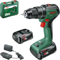 Ударная дрель-шуруповерт Bosch UniversalImpact 18V-60 06039D7102 (с 2-мя АКБ 2 Ач, кейс)