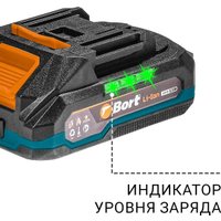 Дрель-шуруповерт Bort BAB-21S 93414912 (с 2-мя АКБ, кейс)