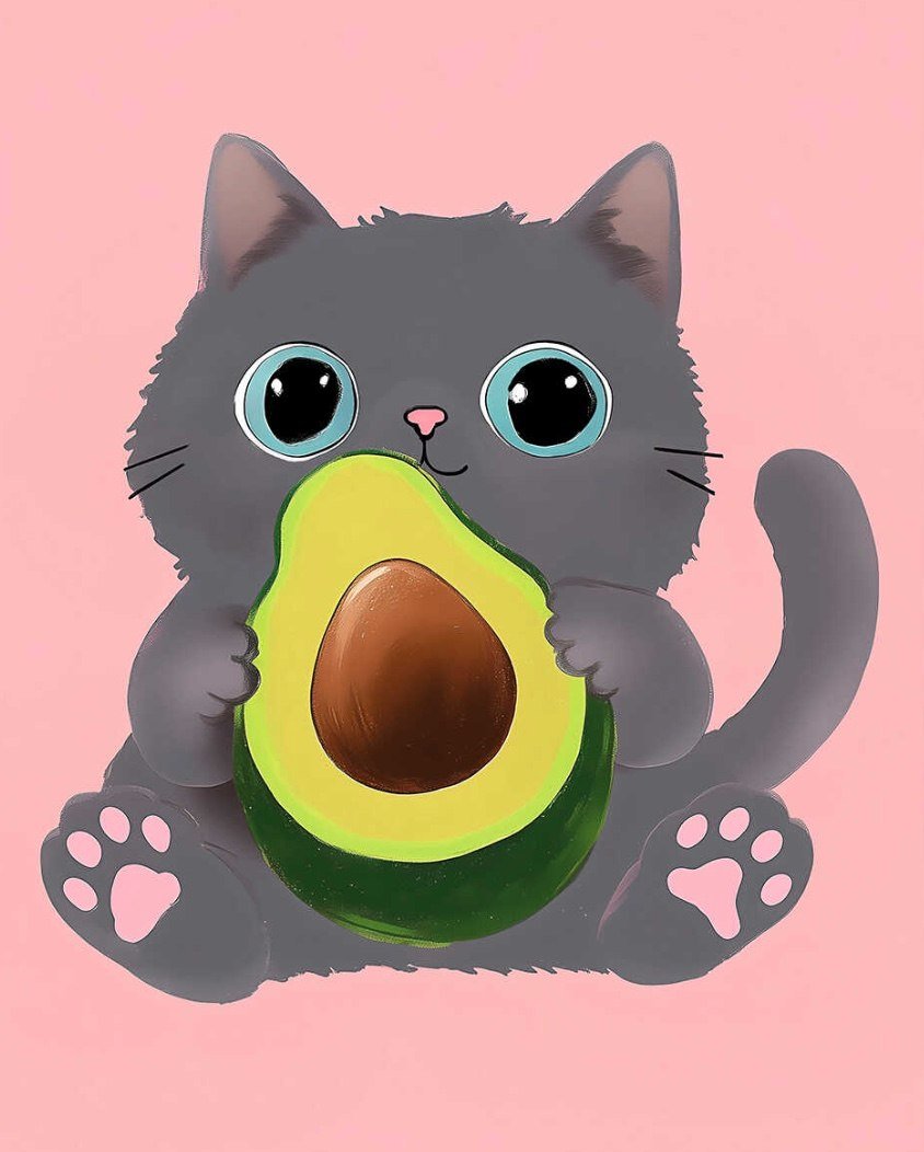 

Алмазная мозаика Феникс+ Кот и авокадо 70835