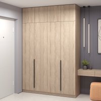 Шкаф распашной Soma Lord Black 4-х створчатый 160x240 (дуб сонома)