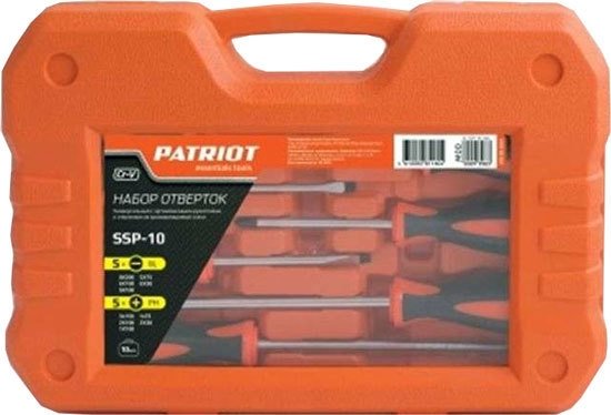

Набор отверток Patriot SSP-10 (10 предметов)