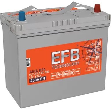 

Автомобильный аккумулятор Tubor Asia EFB R+ (57 А·ч)
