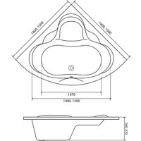 Ванна Lauter Riviera 150x150 21050150