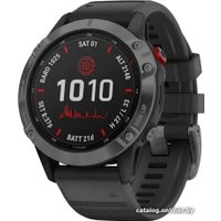 Умные часы Garmin Fenix 6 Pro Solar (серый шифер, силикон)