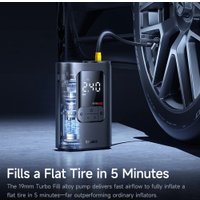 Автомобильный компрессор Baseus GoTrip VA1 Super Mini Wired Inflator 22-Cylinder Cosmic Black C0119701