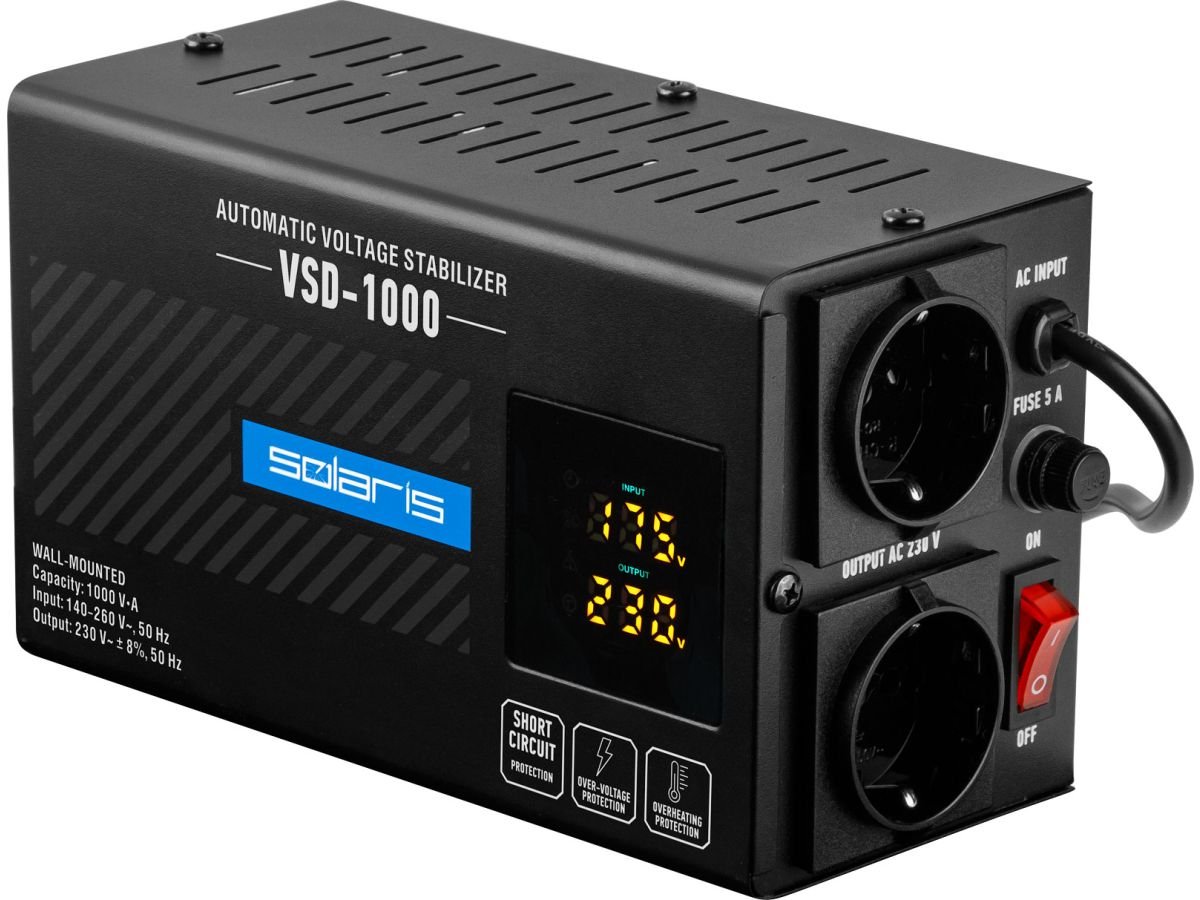

Стабилизатор напряжения Solaris VSD-1000