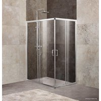 Душевой уголок BelBagno UNIQUE-AH-2-100/115-75/90-P-Cr (рифленое стекло)