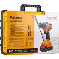 Дрель-шуруповерт Katana BCD5501 (с 2-мя АКБ, кейс)