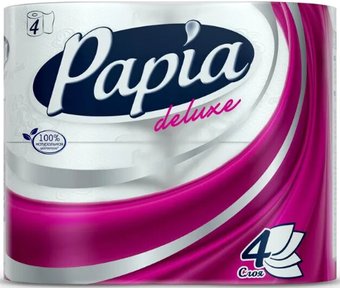 Туалетная бумага Papia Deluxe (4 слоя, 4 рулона)