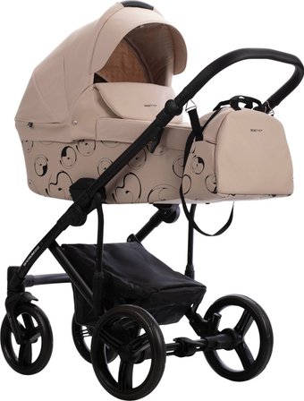Универсальная коляска BEBETTO Magnum Light SE 2в1 (08, светло-бежевый/черная рама)
