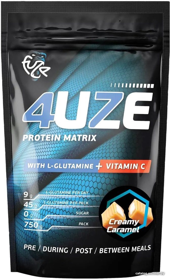 Протеин комплексный Pureprotein Fuze 4uze + L-Glutamine (750г, сливочная карамель)