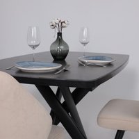 Кухонный стол Мамадома Leonel-130 раздвижной 130-165х85 (stone black st cer/черный)