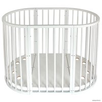 Кроватка-трансформер Indigo Simple 7 в 1 Поперечный маятник (белый)