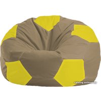 Кресло-мешок Flagman Мяч М1.1-95 (бежевый темный/желтый)