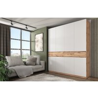 Шкаф распашной ЭлиГард Locarno 4 (дуб натуральный/белый)