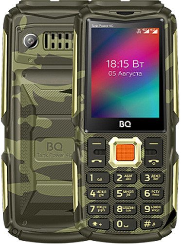 

Телефон BQ BQ-2410L Tank Power 4G (золотистый камуфляж)