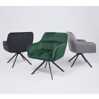 Интерьерное кресло AksHome Virginia (темно-зеленый велюр HCJ-19/черный)