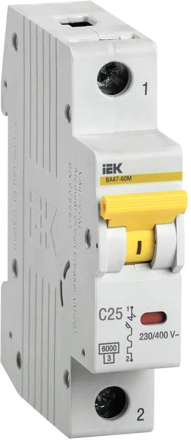 

Выключатель автоматический IEK ВА 47-60M 1п 25А C MVA31-1-025-C