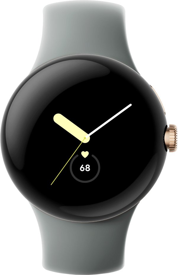 

Умные часы Google Pixel Watch LTE (золотистый шампань/ореховый, спортивный силиконовый ремешок)