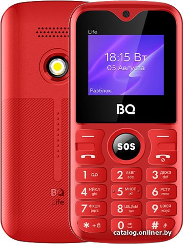 Кнопочный телефон BQ BQ-1853 Life (красный)