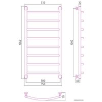 Полотенцесушитель Сунержа Галант+ 1000х500 05-0200-1050