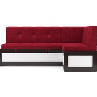 Угловой диван Мебель-АРС Нотис 211х82х135.5 см M11-28-1 (бархат красный Star Velvet 3 Dark Red)