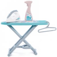 Набор хозяйственный игрушечный Полесье Утюжок с гладильной доской, пульверизатором и вешалкой 67477 (серый/голубой)