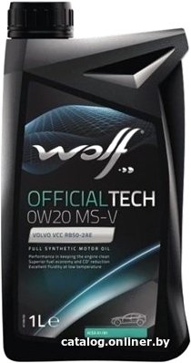 Моторное масло Wolf OfficialTech 0W-20 MS-V 1л