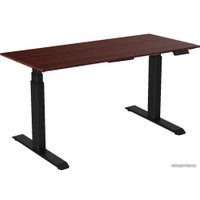 Стол для работы стоя WellDesk с электроприводом Bosch двухмоторный 28мм (дуб стирлинг, черный)