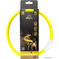 Ошейник Duvo Plus 13687/DV силиконовый, светящийся (желтый)