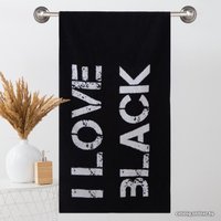 Полотенце Этель ЧБ I love black 5031627 (белый/черный)