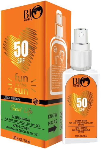 Спрей солнцезащитный Bio World Солнцезащитный крем-спрей Luxury Therapy SPF50 50 г
