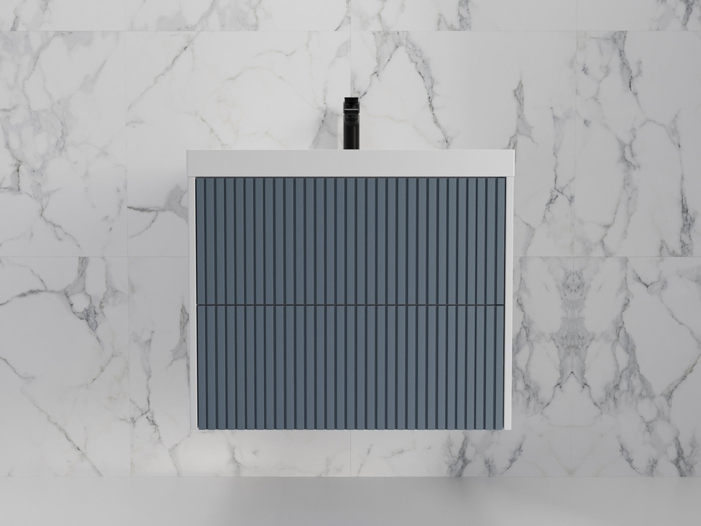 

Symbolite Тумба под умывальник Стокгольм 70 Classic Push 2 ящика (подвесная, графит софт)