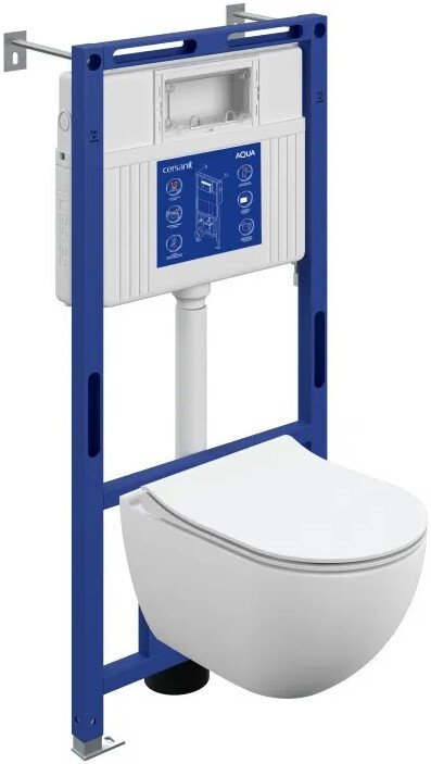 Унитаз подвесной Cersanit Brasko Smart DPL EO Slim + Aqua 50 Prime М LP 69315