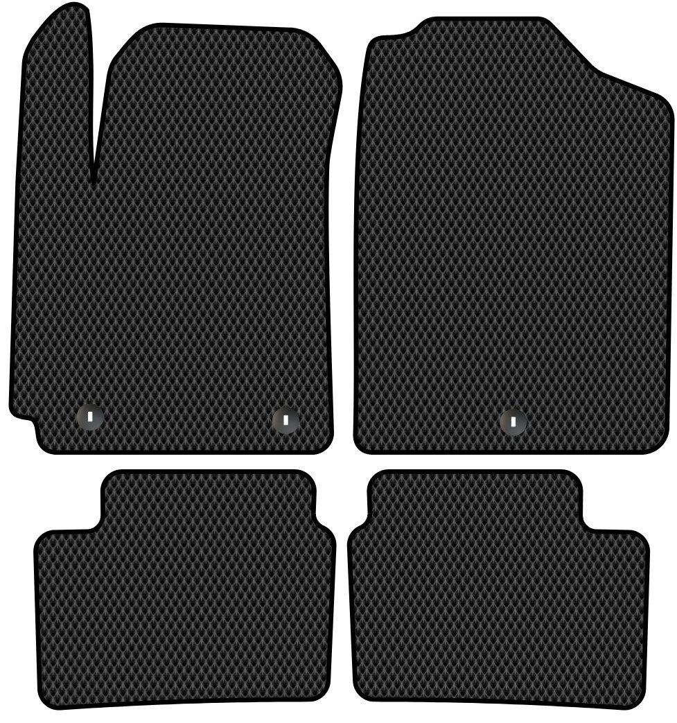 

Комплект ковриков для авто Alicosta Kia Picanto III (хэтчбек 5 дв / JA АКПП) 2017 - Н.В. (черный, ромб)