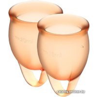 Менструальная чаша Satisfyer Feel Confident (оранжевый)