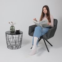 Интерьерное кресло AksHome Virginia (темно-серый MQ001-5/черный)