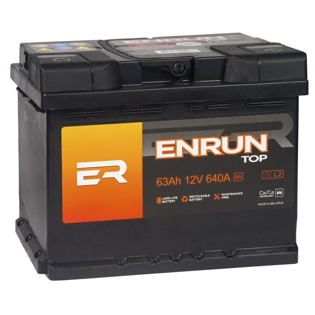 

Автомобильный аккумулятор ENRUN TOP L+ (63 А·ч)