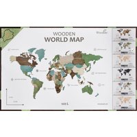 Пазл Woodary Карта мира на английском языке L 3190 в Лиде