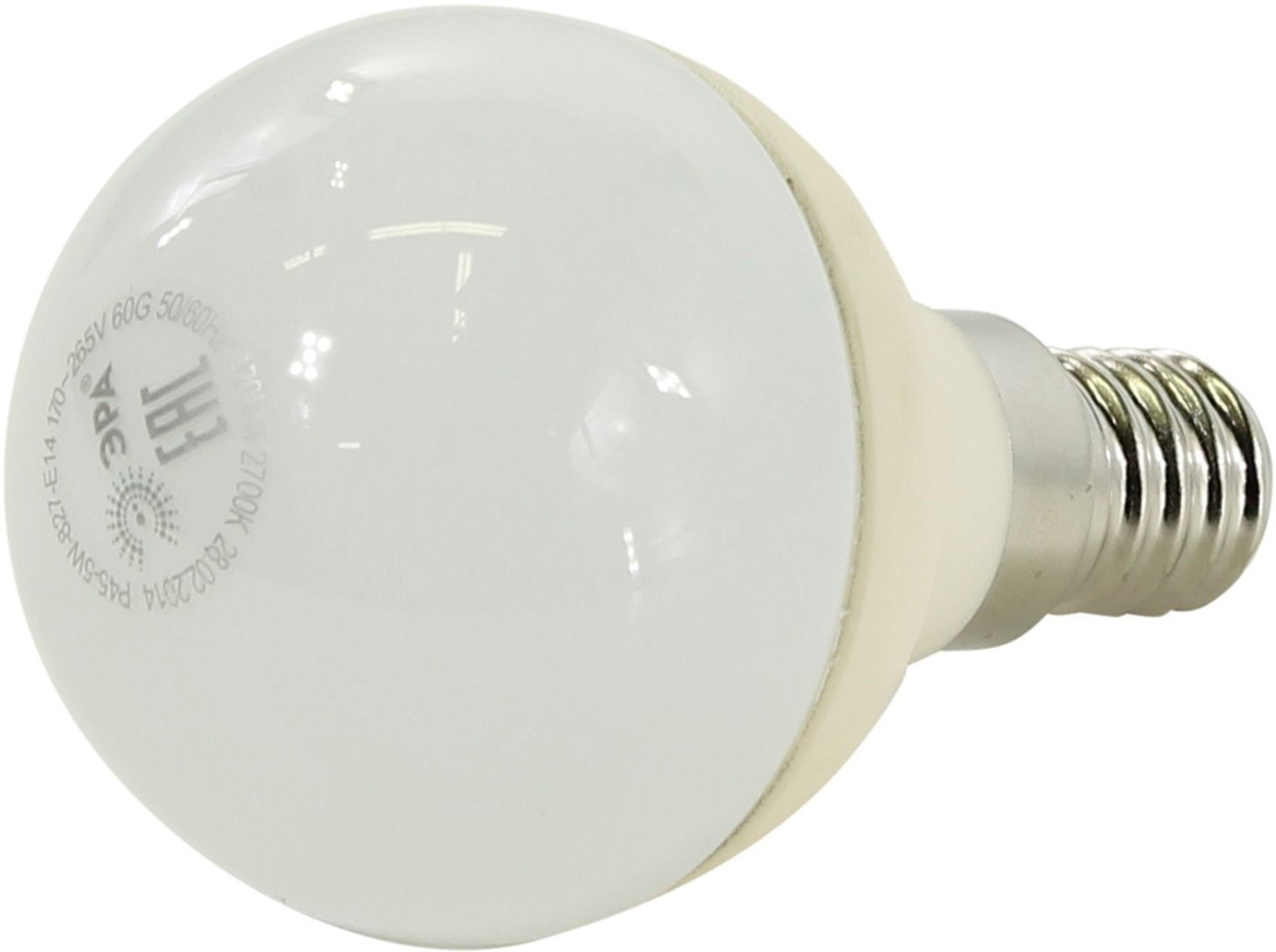 

Светодиодная лампочка ЭРА P45 E14 5 Вт 4000 К [P45-5w-840-E14]