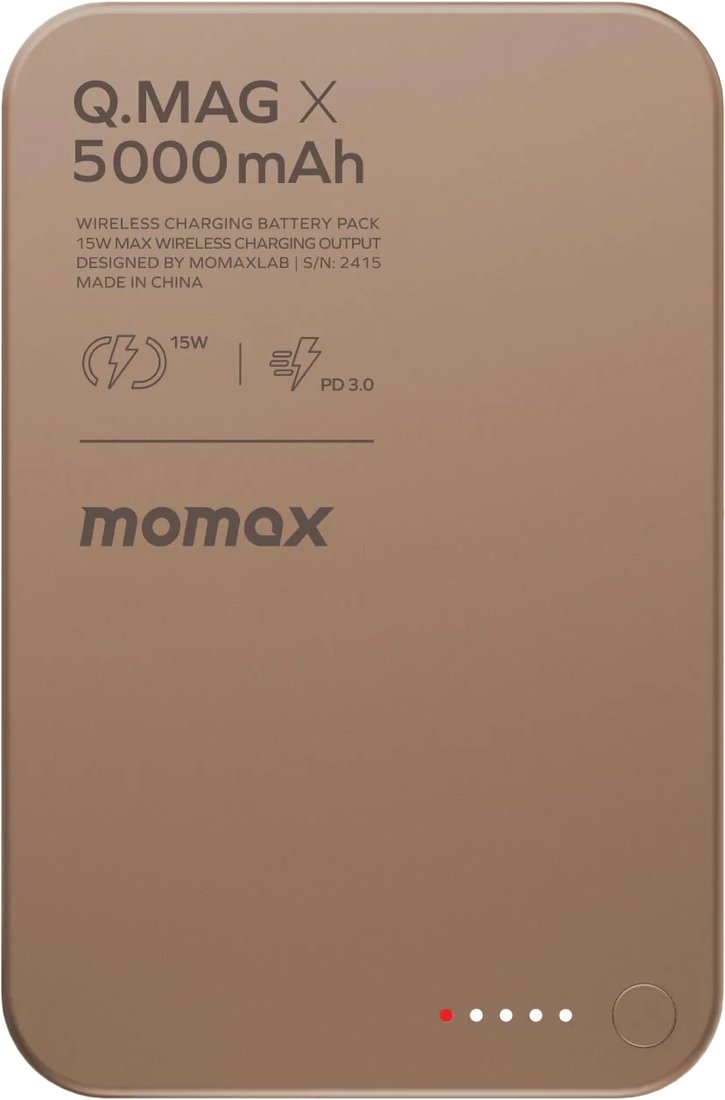 

Внешний аккумулятор Momax Q.Mag X Magnetic IP116A 5000mAh (коричневый)