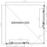 Душевой уголок Vincea Slim-N VSS-4SN900CGB