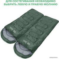 Спальный мешок GOLDEN SHARK Elbe 250 (молния справа, зеленый)